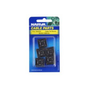 "Durable Narva Black U.V. Weather Resistant Cable Tie Mounts 28 X 28Mm (5 Pack) - Buy Now!"