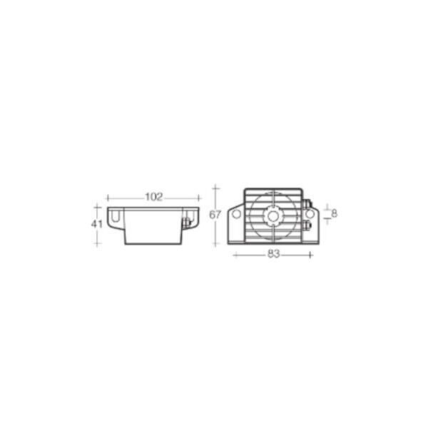"Narva Compact Rapid Pulsing Reversing Alarm - 12/24V Dual Voltage 102dB"