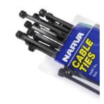 "25 Pack of Narva 56304 4.8mm x 200mm Cable Ties - Durable & Reusable"