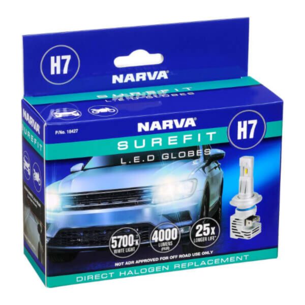 "2 Pack Narva 18427 H7 Surefit® L.E.D Globes 12/24V - Brighten Your Vehicle Today!"