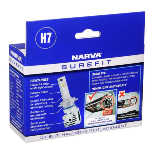"2 Pack Narva 18427P H7 Surefit® L.E.D Globes 12/24V - Brighten Your Vehicle Today!"
