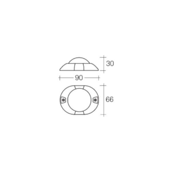 Amber Narva 93130 9-33 Volt L.E.D Side Marker or Front End Outline Marker Lamp