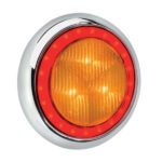 "Amber Narva 94340C 9-33 Volt L.E.D Rear Direction Indicator Lamp with Red L.E.D Tail Ring"