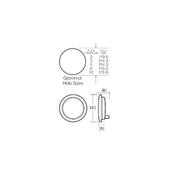 "24V LED Amber Rear Direction Indicator Lamp with Vinyl Grommet - Narva 94406"