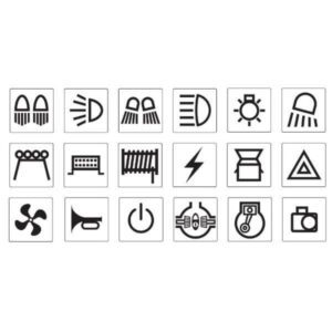 "4WD Narva Black Switch Decal Set - 63176BL - Enhance Your Vehicle's Look"