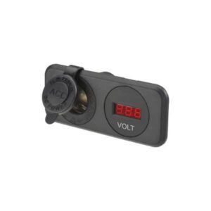 "Narva 81145BL Heavy-Duty Accessory Socket & 12/24V DC LED Volt Meter - Perfect for Automotive & Marine Applications"