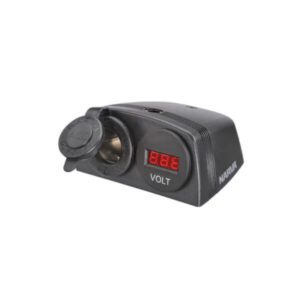 "Narva 81169BL Heavy-Duty Surface Mount Accessory Socket & 12/24V DC LED Volt Meter"