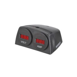"Heavy-Duty 12/24V DC LED Volt & Amp Meters - Narva 81178BL Surface Mount"