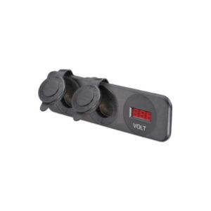 "Narva 81180BL Heavy-Duty Twin Accessory Sockets & 12/24V DC LED Volt Meter - Perfect for Automotive & Marine Applications"