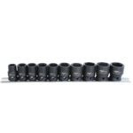 Sp Tools 10Pc 3/8"Dr Metric Impact Sockets On A Rail