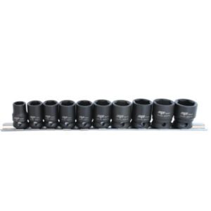 Sp Tools 10Pc 3/8"Dr Metric Impact Sockets On A Rail
