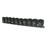 Sp Tools 10Pc 3/8"Dr Metric Impact Sockets On A Rail