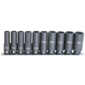 Sp Tools 10Pc 3/8"Dr Metric Deep Impact Sockets On A Rail