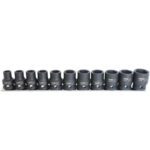 Sp Tools 11Pc 1/2"Dr Metric Impact Sockets On A Rail