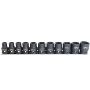 Sp Tools 11Pc 1/2"Dr Metric Impact Sockets On A Rail