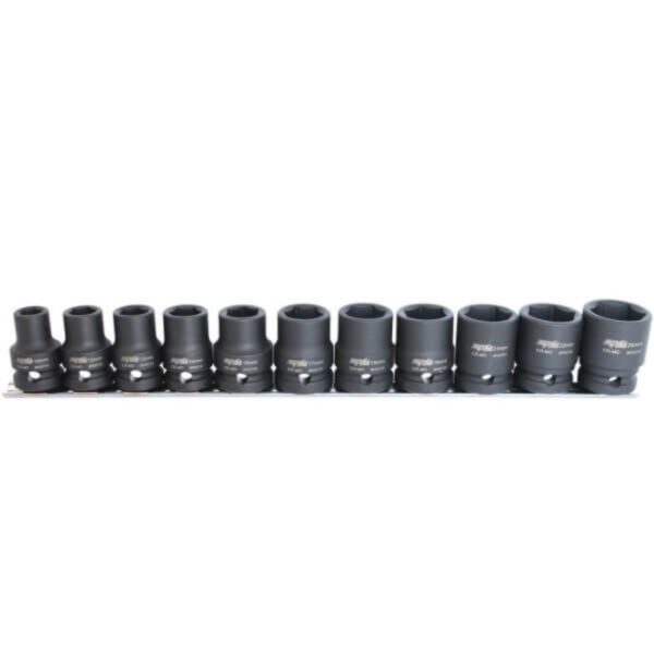 Sp Tools 11Pc 1/2"Dr Metric Impact Sockets On A Rail