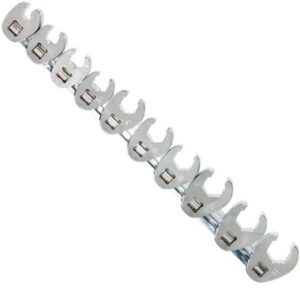 Sp Tools SP20574 3/8 Drive Flare Crowfoot Spanner Set On Rail