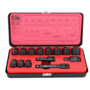 Sp Tools SP20315 14Pc 1/2"Dr Sae Impact Socket Set