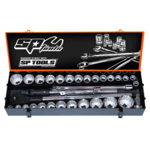 Sp Tools Sp20400 Heavy Duty 32Pc 12Pt Mm/Sae 3/4" Dve Socket Set