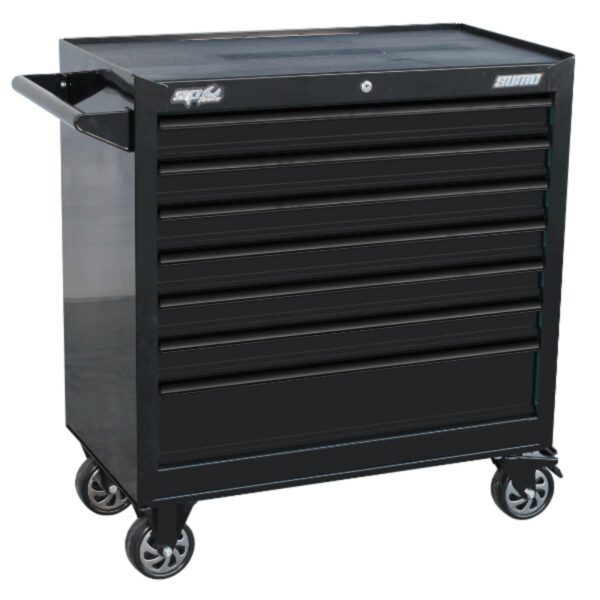 "7-Drawer SP40125 Sumo Series Roller Cabinet - Black | SP Tools"